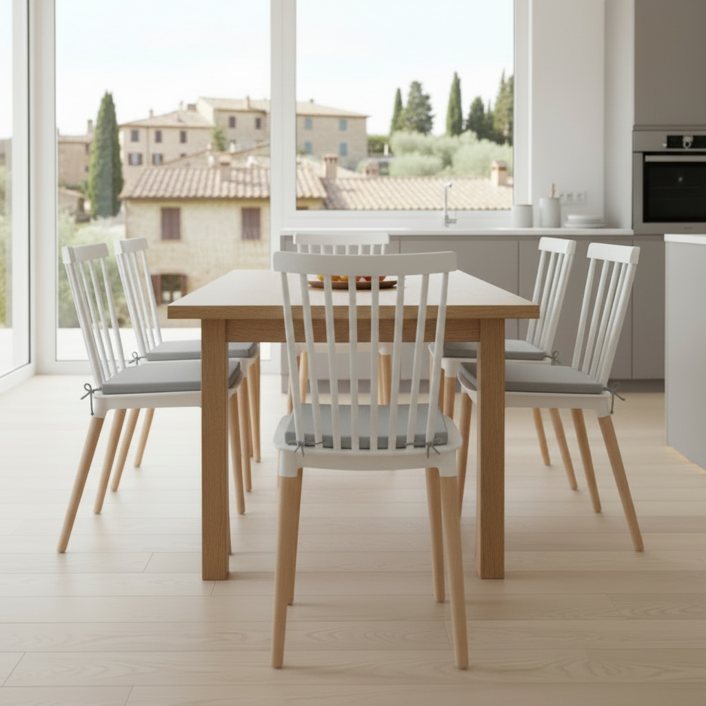 SITZ 35, Cojín para Sillas de Cocina con Cintas 35 h3