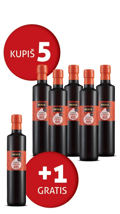 Verouderde Wijnazijn 0.5l, 5+1 Gratis