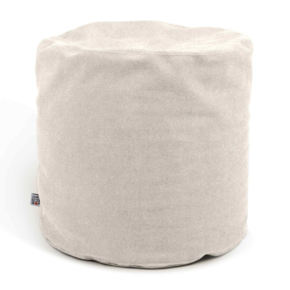 SOFT CHILL 42, Pouf Sacco Rotondo in Cotone Sfoderabile 42 x h42