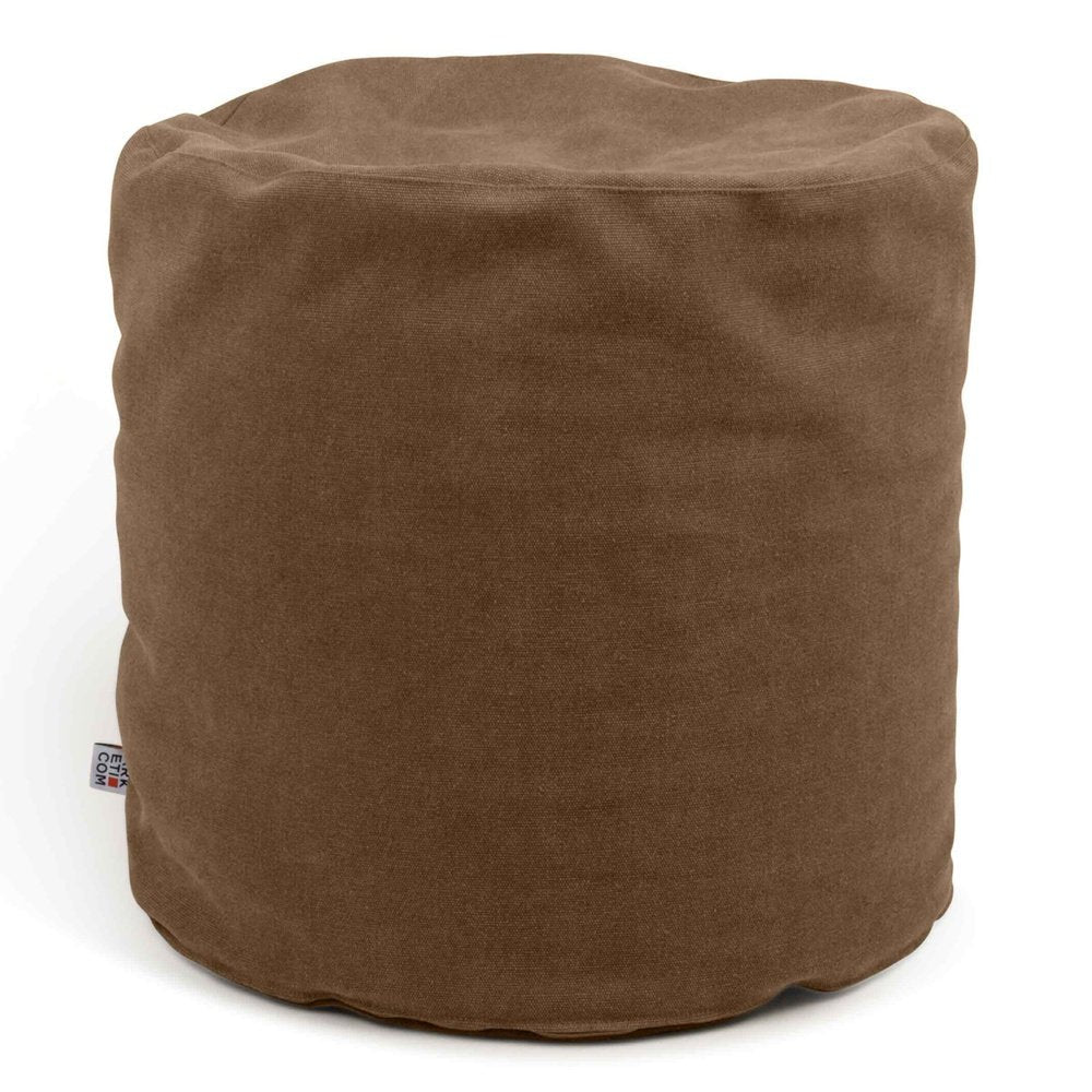 SOFT CHILL 42, Pouf Sacco Rotondo in Cotone Sfoderabile 42 x h42