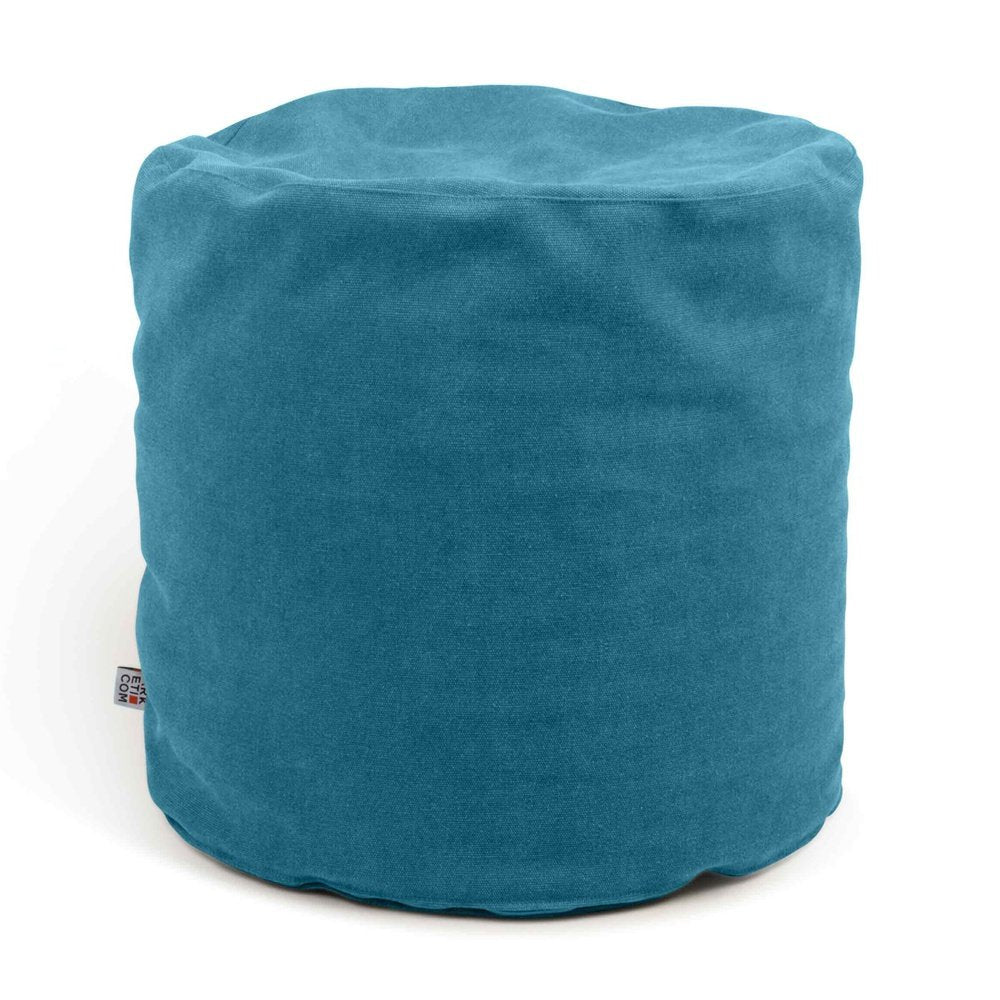 SOFT CHILL 42, Pouf Sacco Rotondo in Cotone Sfoderabile 42 x h42