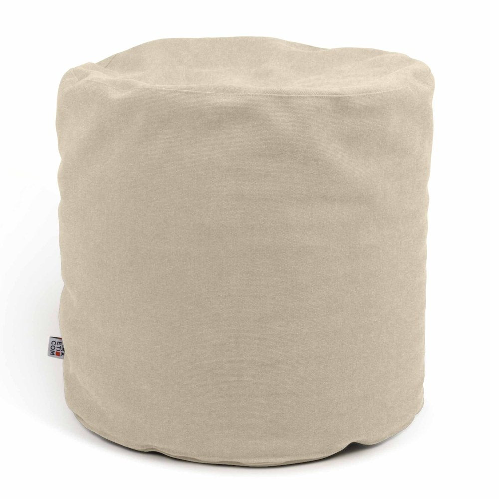 SOFT CHILL 42, Pouf Sacco Rotondo in Cotone Sfoderabile 42 x h42