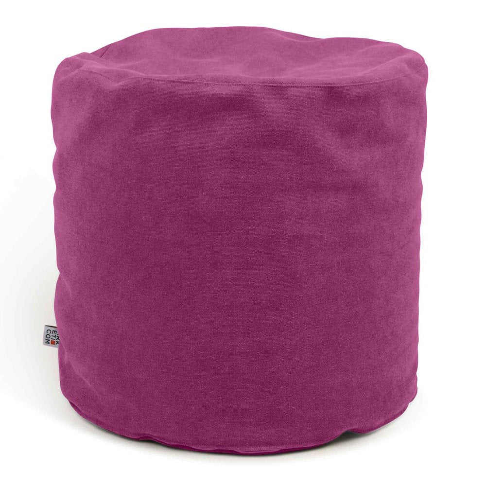SOFT CHILL 42, Pouf Sacco Rotondo in Cotone Sfoderabile 42 x h42
