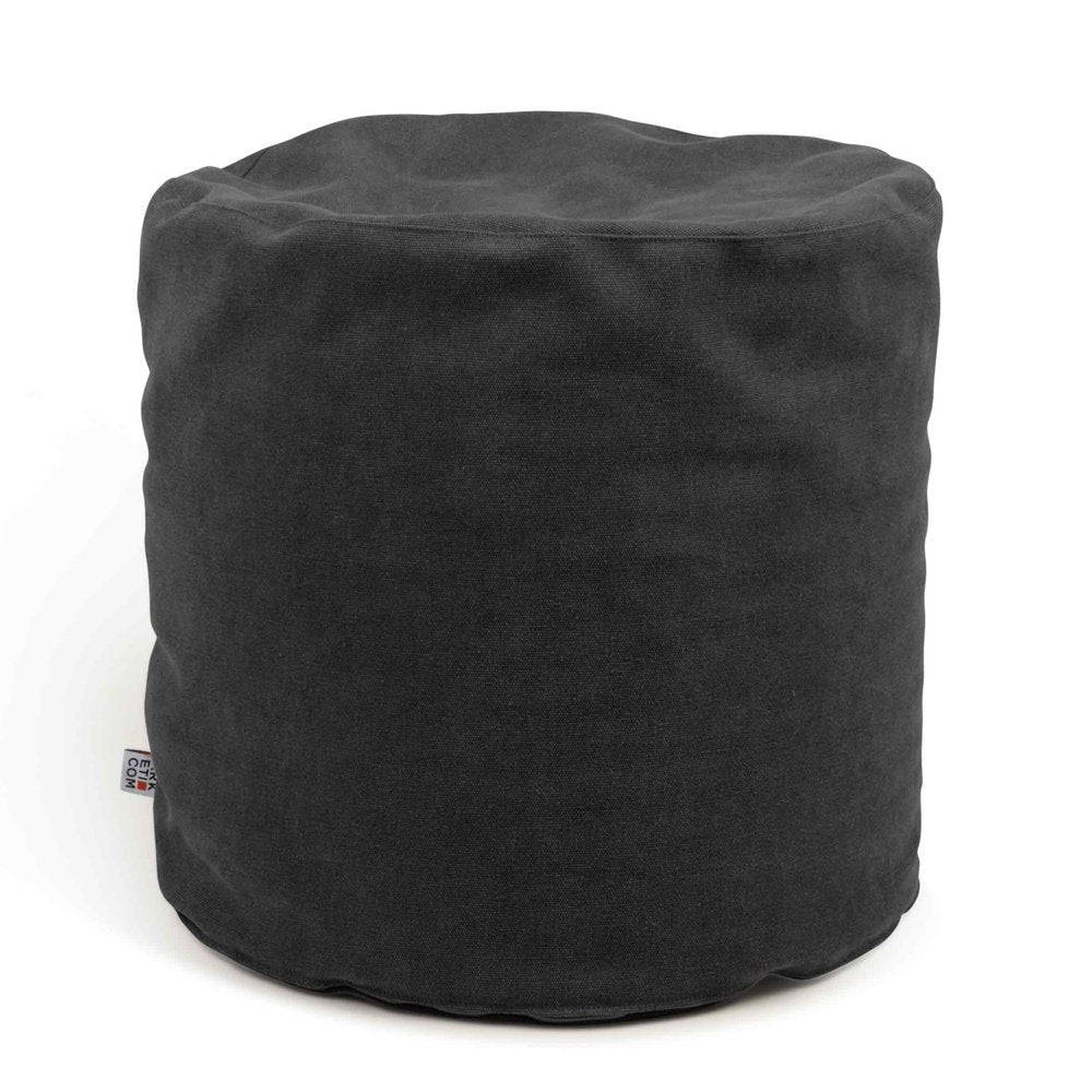 SOFT CHILL 42, Pouf Sacco Rotondo in Cotone Sfoderabile 42 x h42
