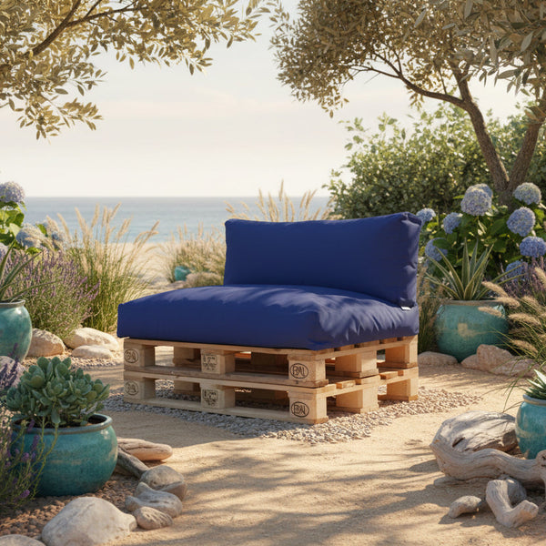 Cuscini per divanetto blu