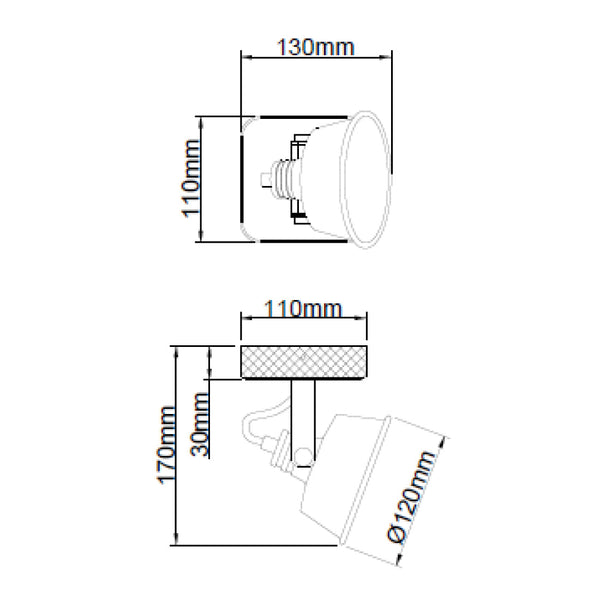 Various Max Spotlight – 1-bulb – Black – Modern & Timeless Design