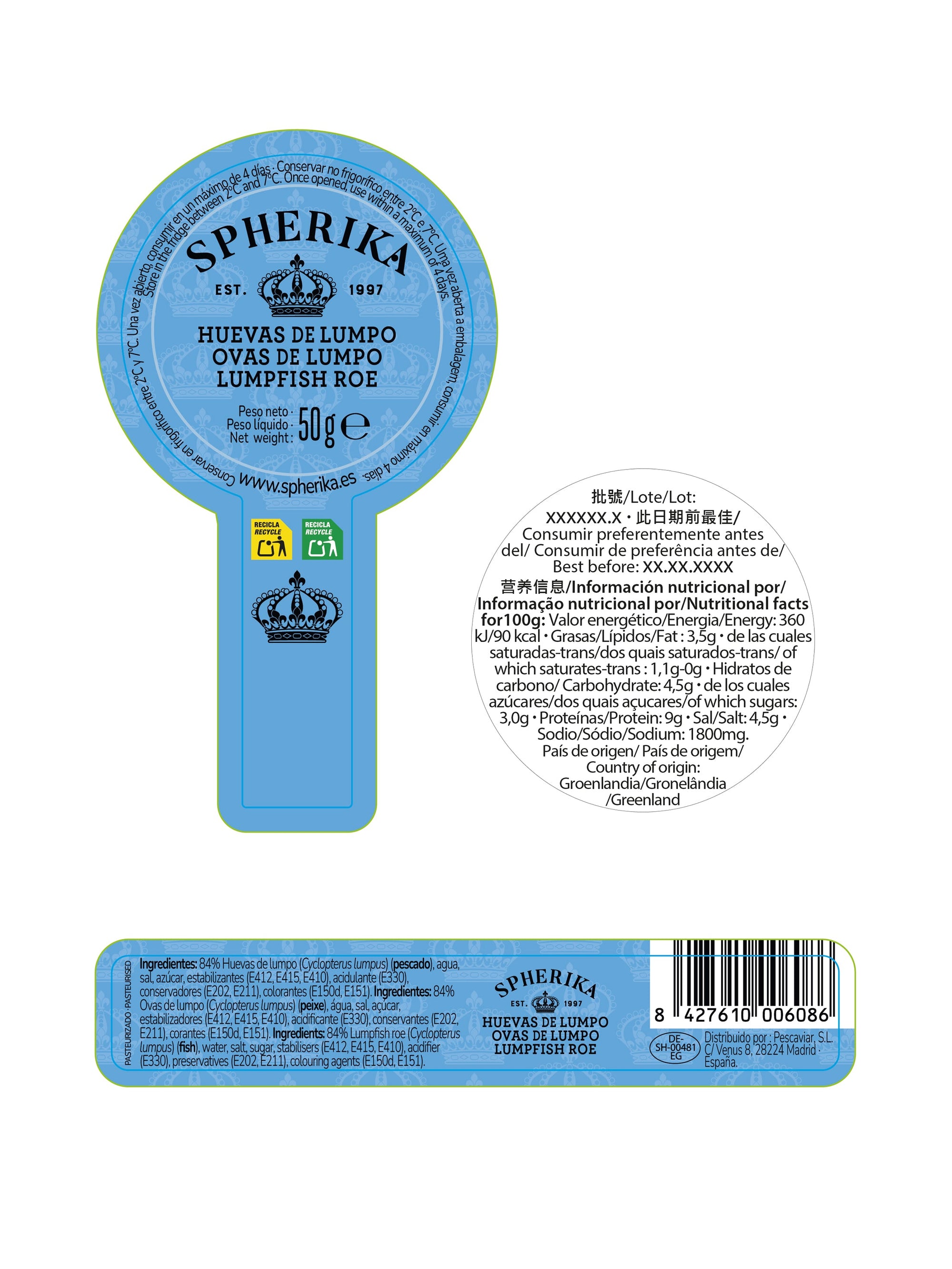 SPHERIKA, zwarte lomperik kaviaar