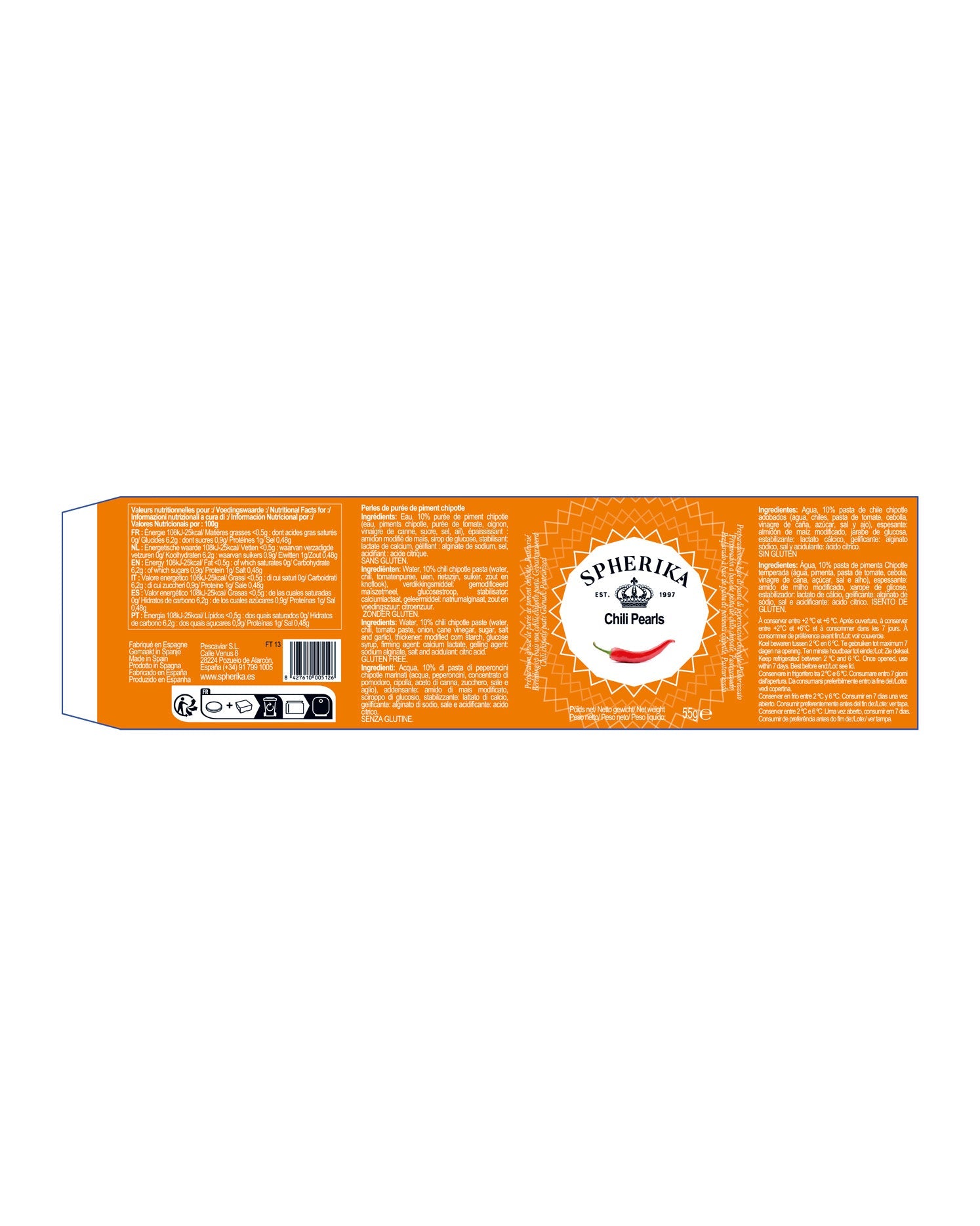 SPHERIKA, chipotle chili spheres 55g
