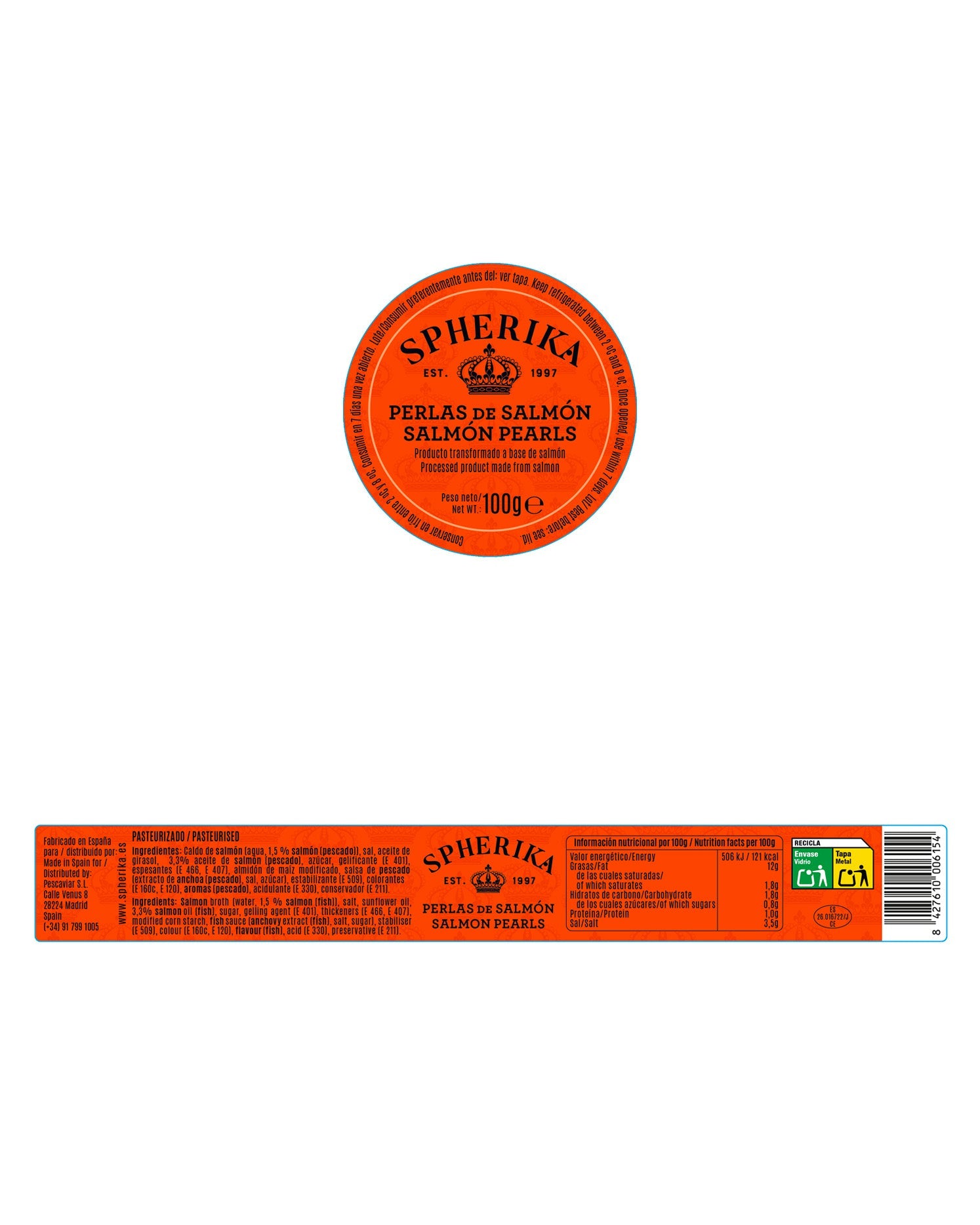 SPHERIKA, salmon spheres 100g