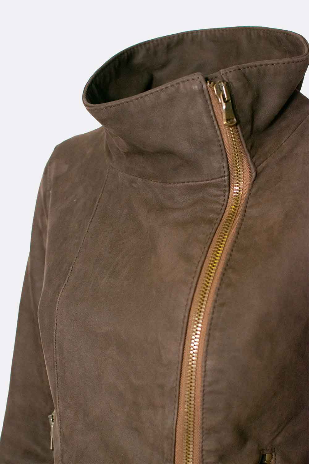 Sally Bis Oleato giacca donna 100% vera pelle Made in Italy - Barone Firenze