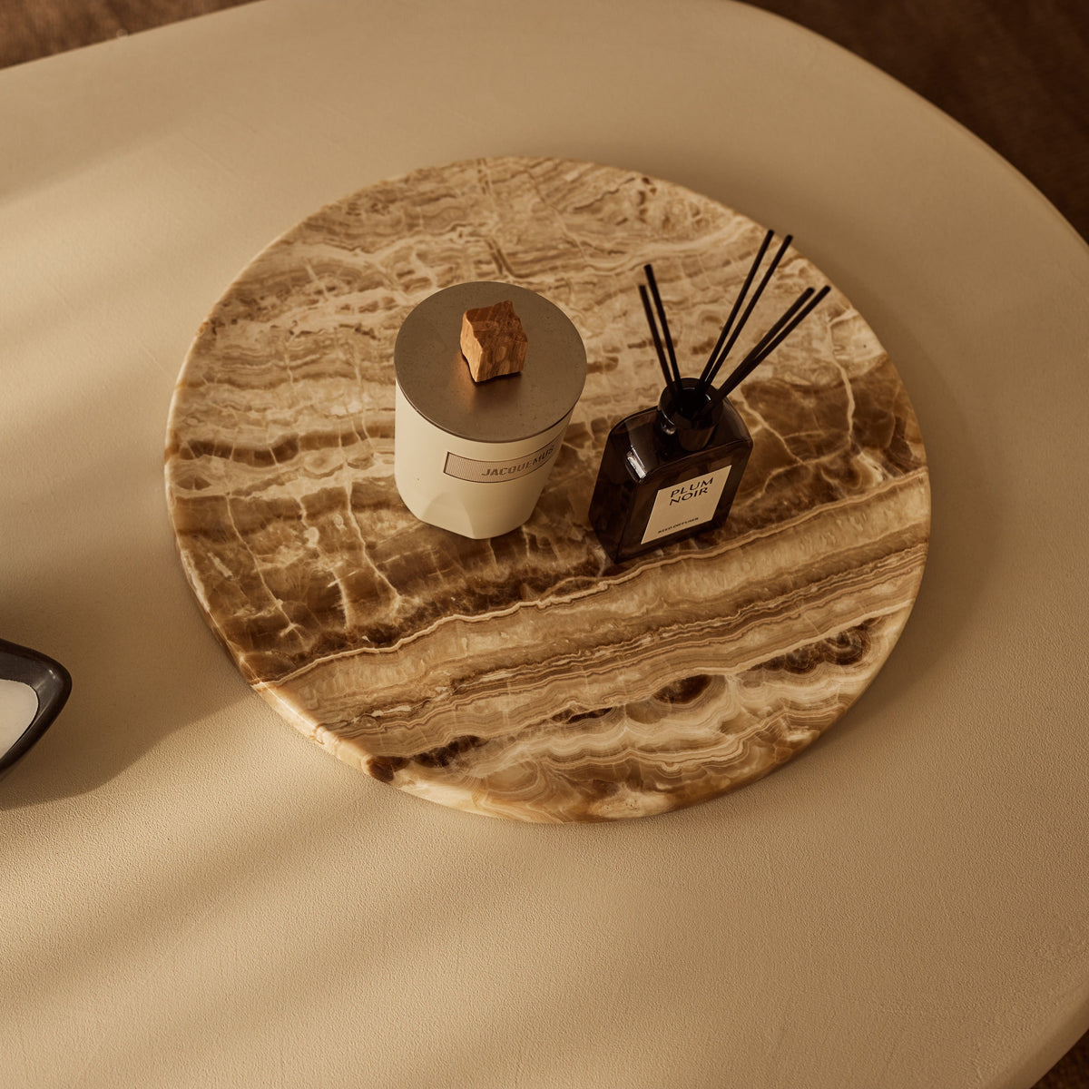 Sandal onyx dienblad rond 40cm MOOISA