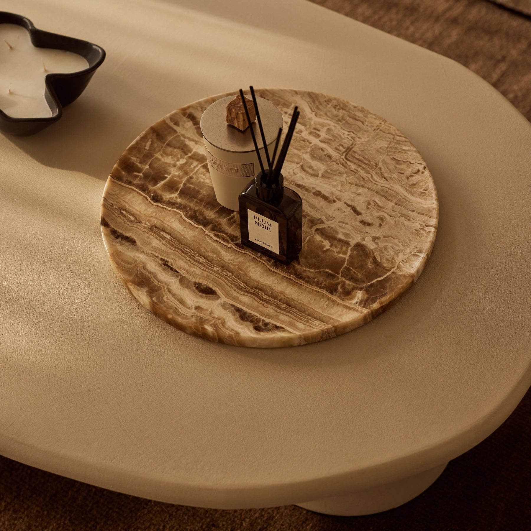 Sandal onyx rond dienblad 40cm MOOISA