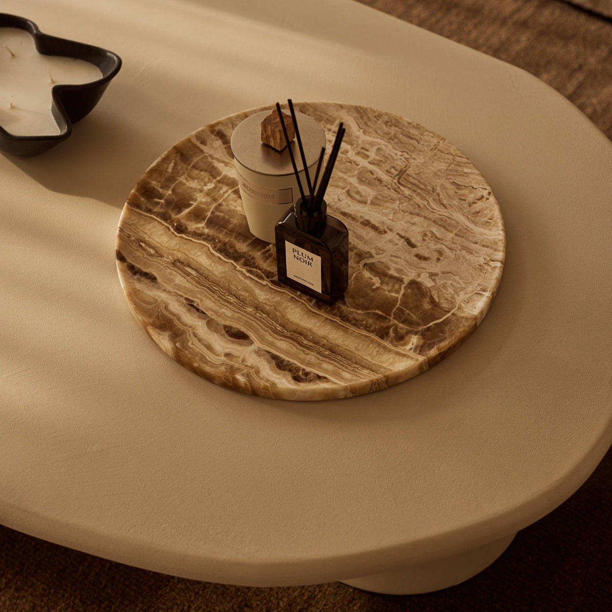 Sandal onyx rond dienblad 40cm MOOISA