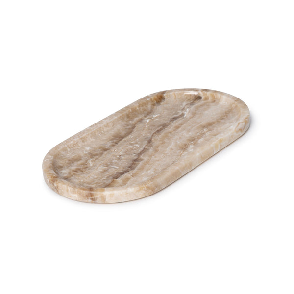 Marmorni pladenj ovalen 30x15cm sandal oniks