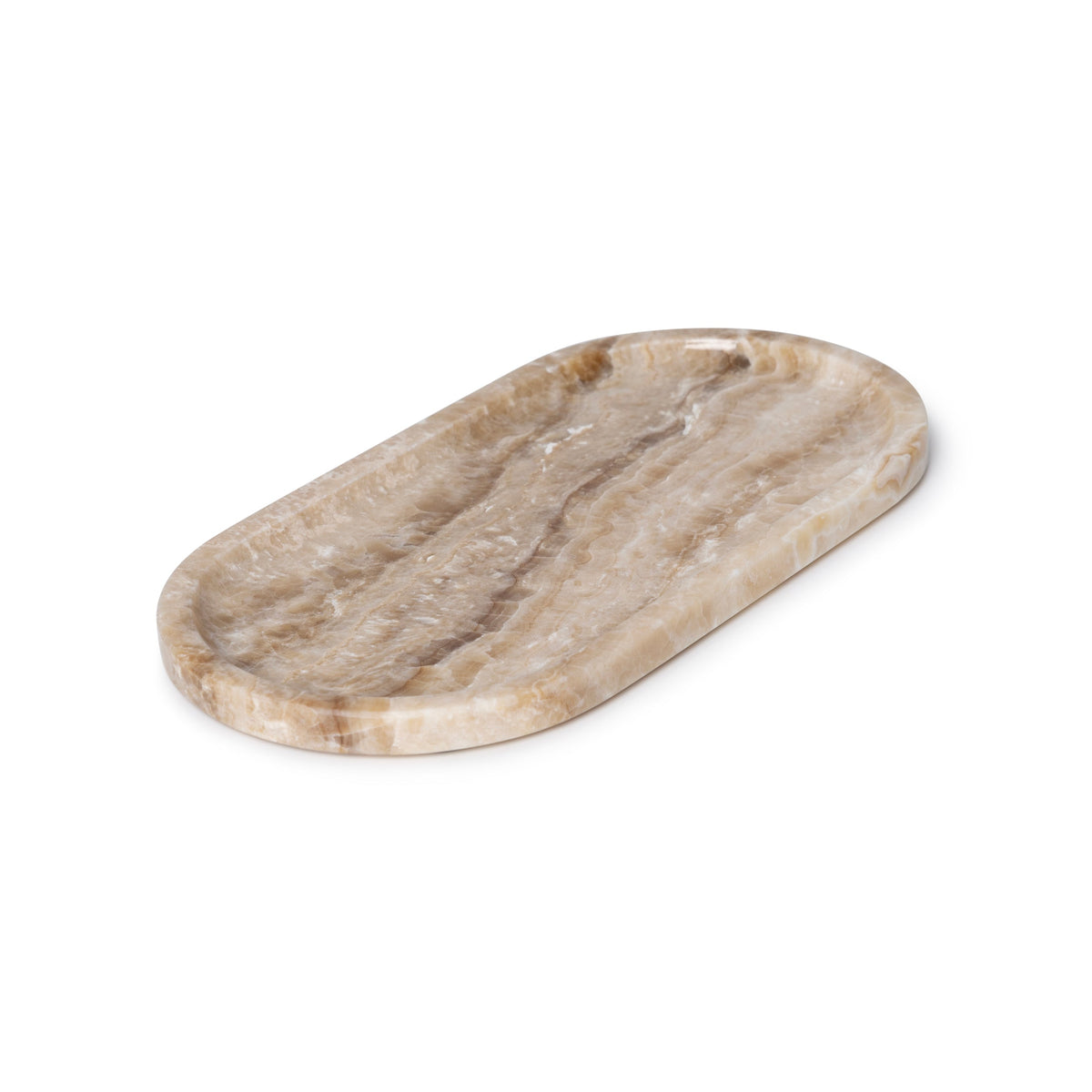 Mramorna poslužavnik ovalni 30x15cm sandal oniks