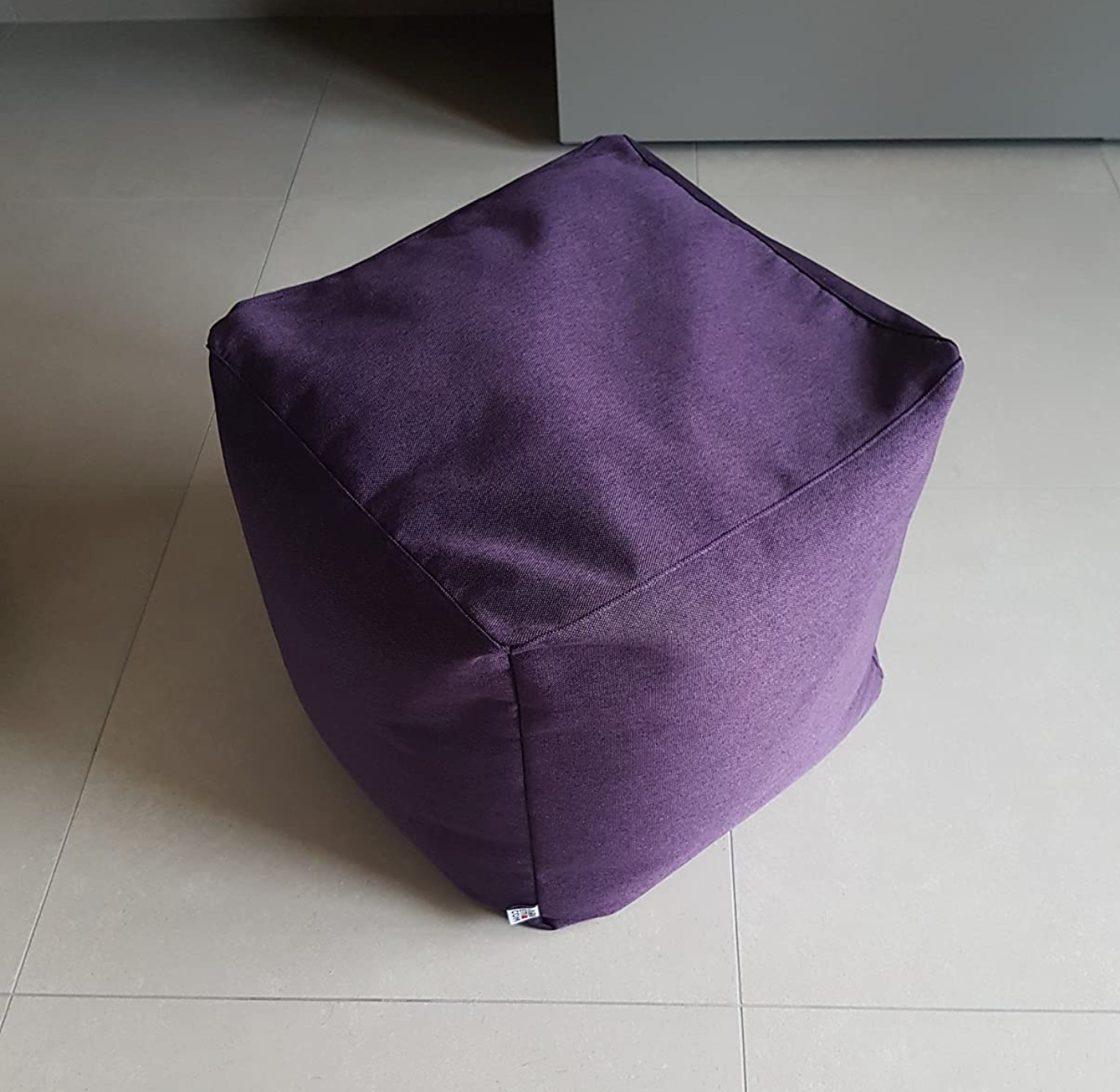 SOFT CUBE 42, Pouf Sacco in Cotone Sfoderabile 42x42 h42