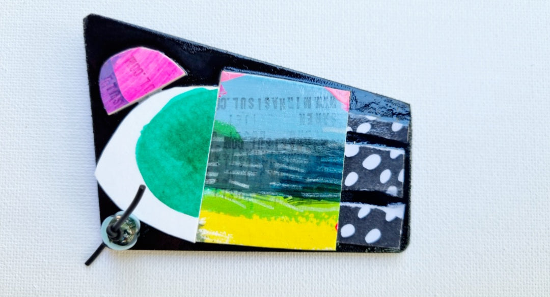 Brooch Bird with Green Eye