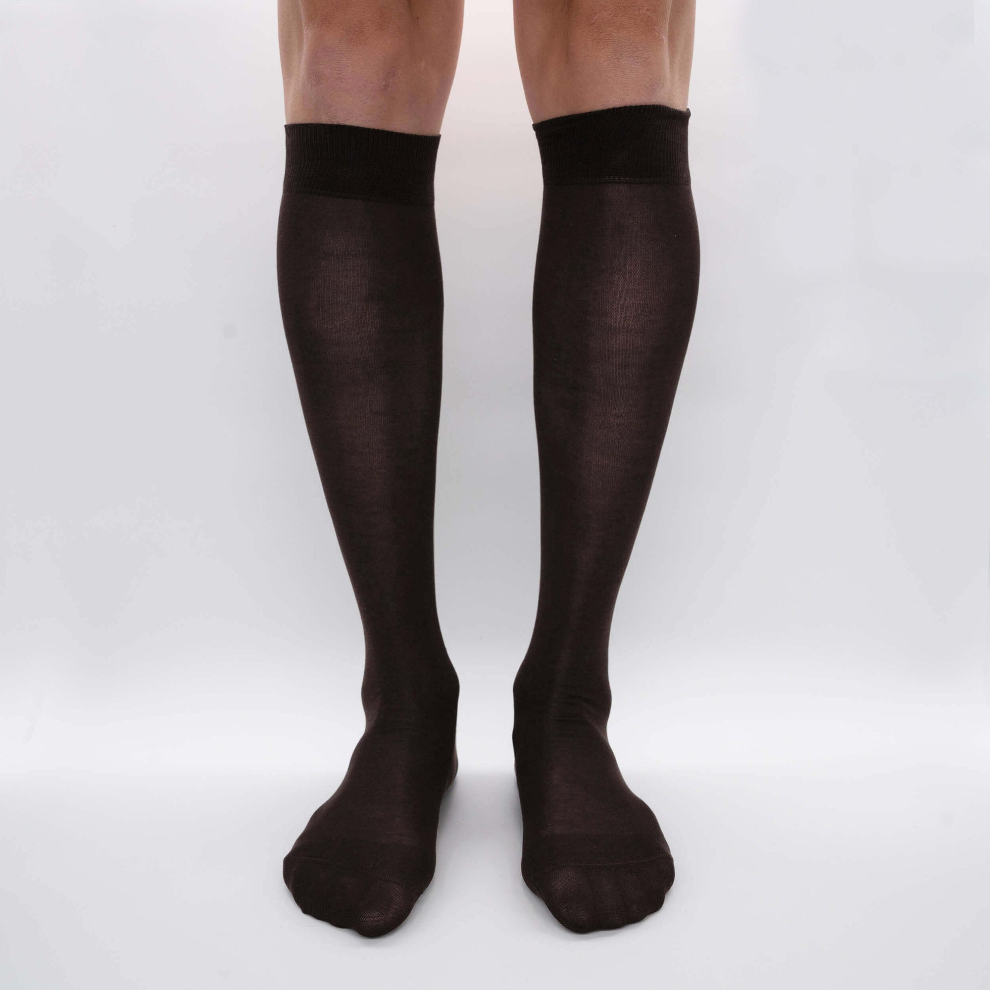 Mulberry Silk Chiffon - Long Fine Knit Stocking