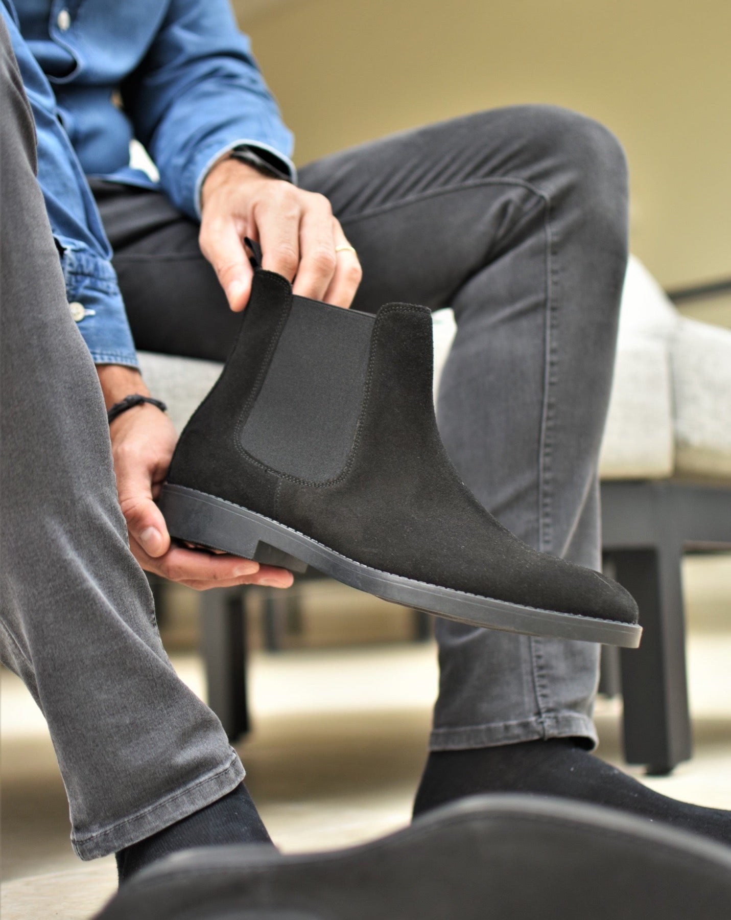 SIENA - Zwart Suède