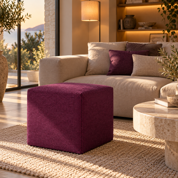 DADO TEX 35, Cotton Footstool with Zip 35x35 h35