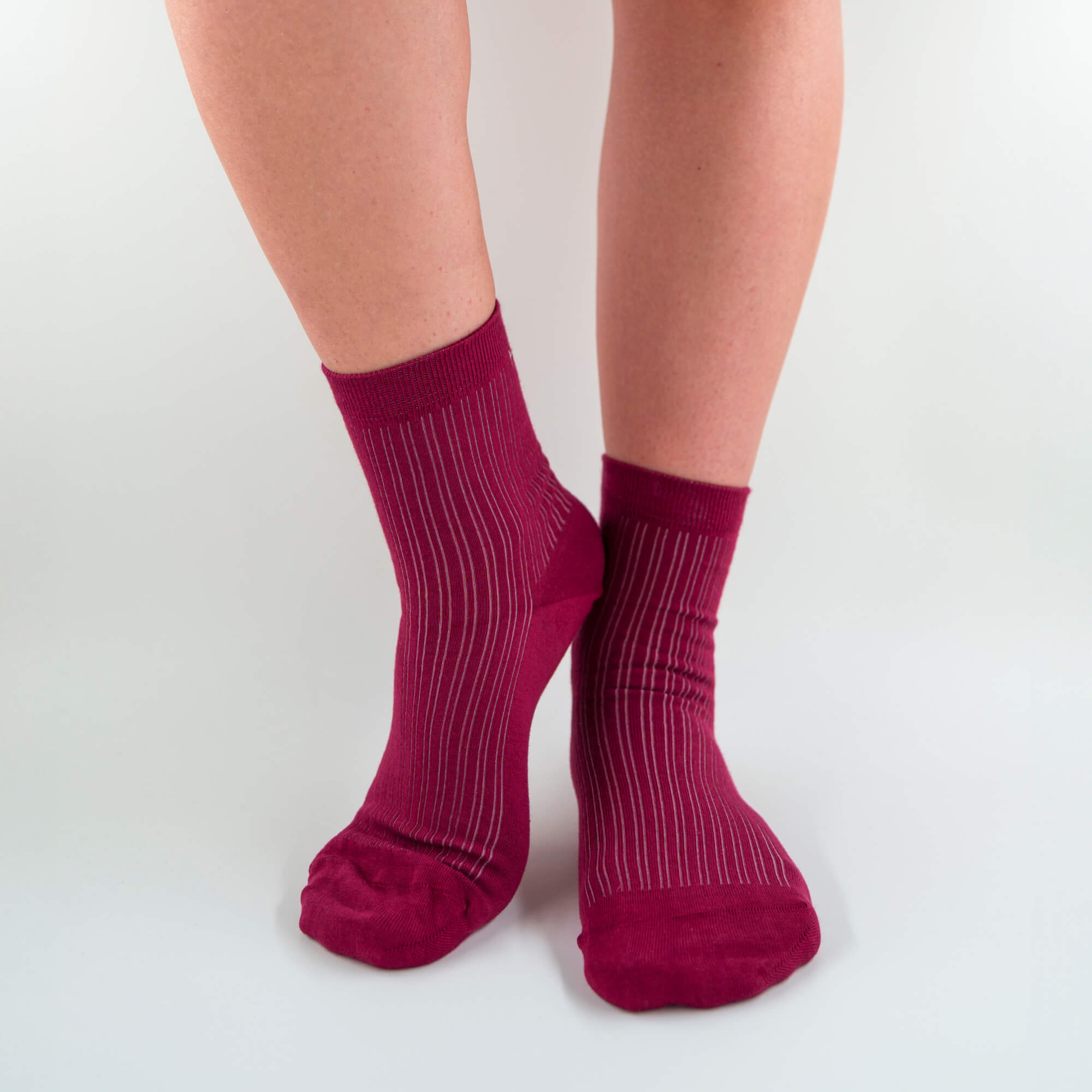 Sophia - Short ribbed socks in soft Makò cotton