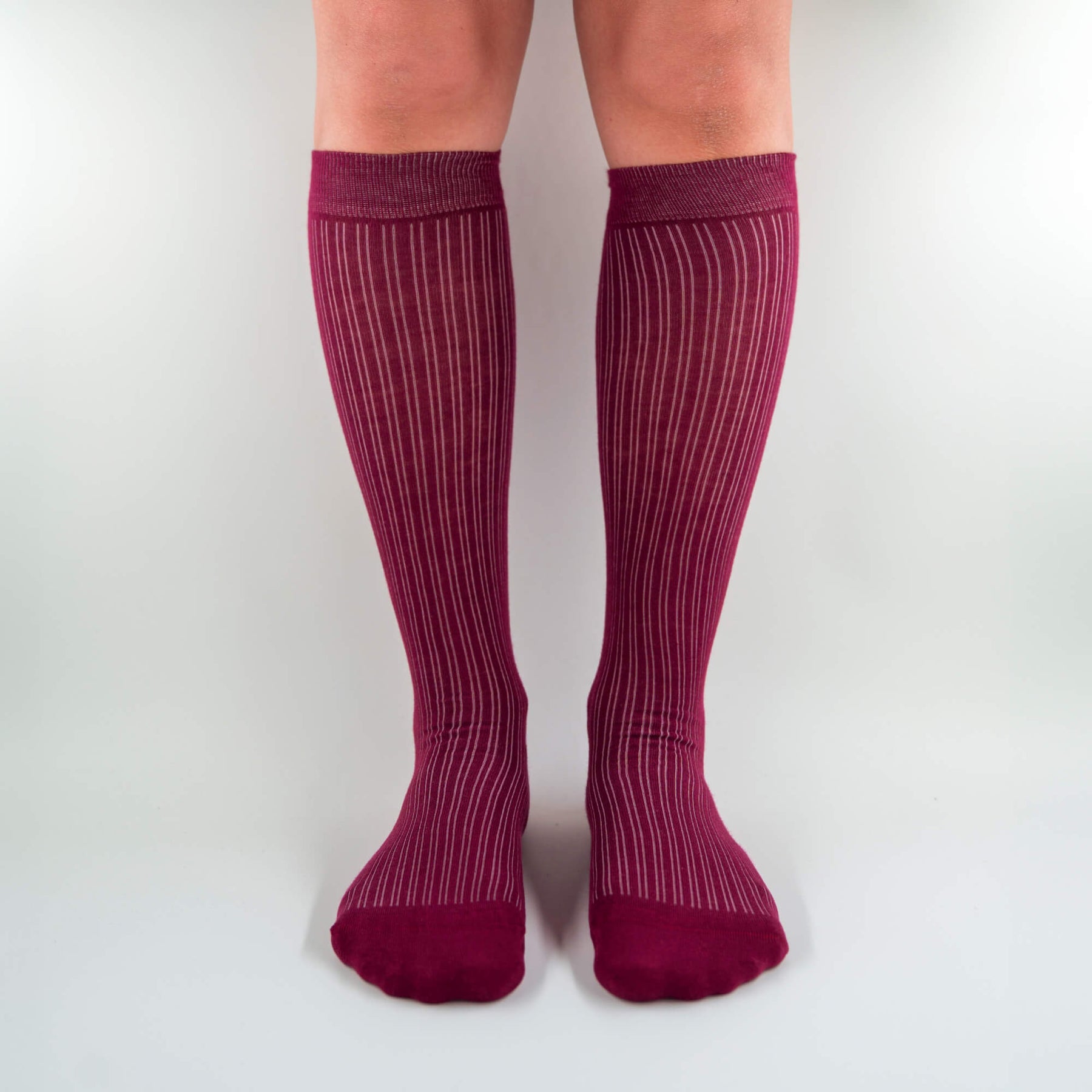 Sophia - Long ribbed socks in soft Makò cotton