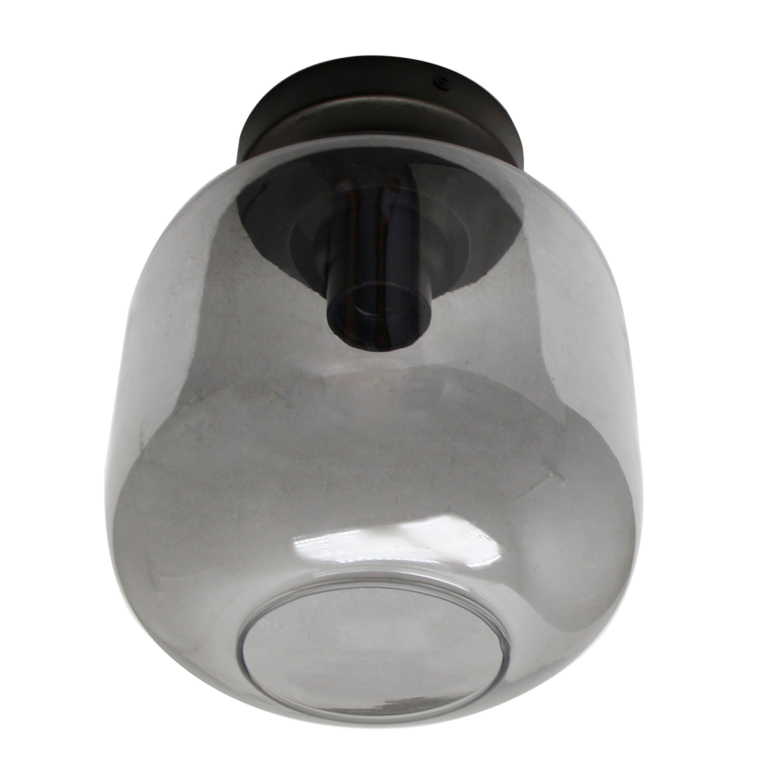 Elegante Chericoni Specchio Deckenleuchte aus schwarzem Glas, Ø21 cm, 1-flammig, zeitloses Design.