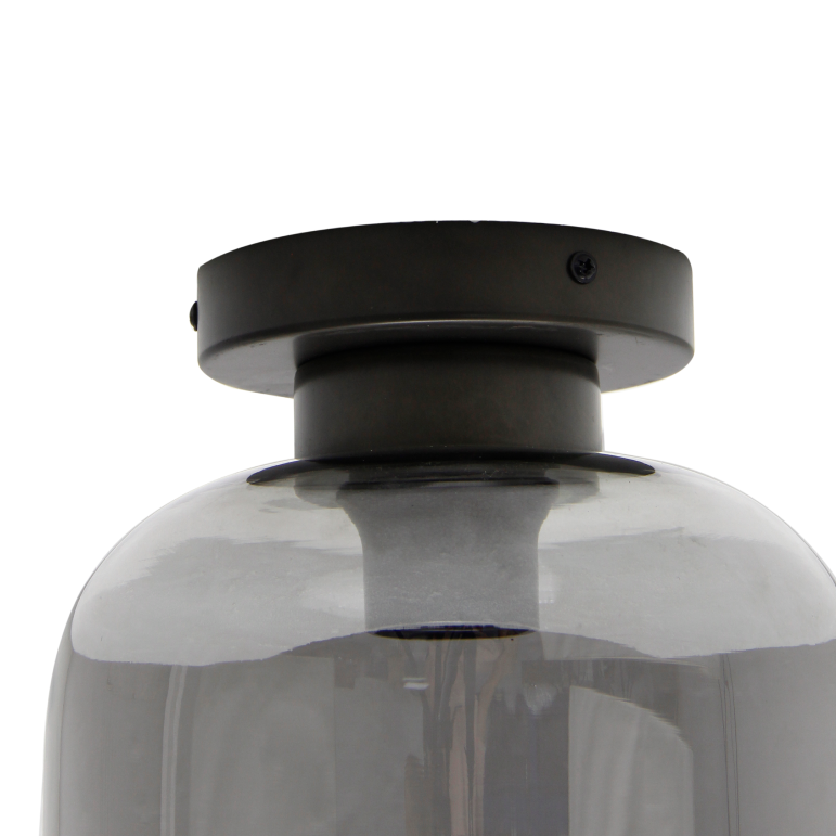 Chericoni Specchio Deckenleuchte, Glas, schwarz, Ø21 cm, einflammig, moderne Innenbeleuchtung.