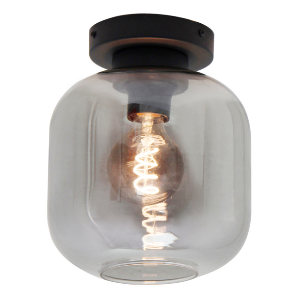 Chericoni Specchio Deckenleuchte, schwarz, Glas, Ø21 cm, 1-flammig, moderne Beleuchtung für Wohnräume.