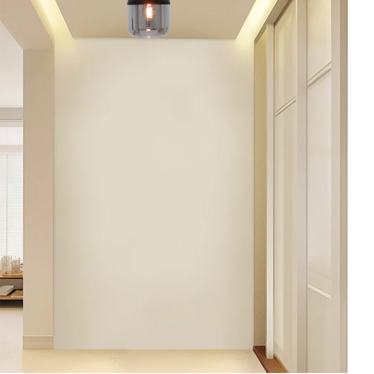 Runde schwarze Deckenleuchte Specchio Opaco, Glas, 1-flammig, Ø21 cm, stilvolles Design für jeden Raum.