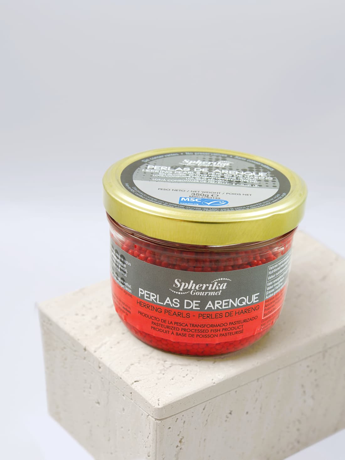 SPHERIKA, red spheres of smoked herring