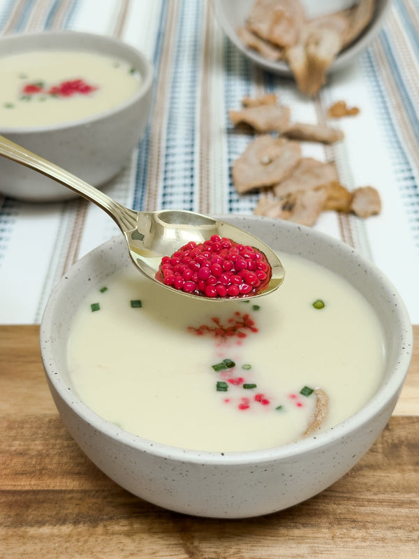 SPHERIKA, red spheres of smoked herring