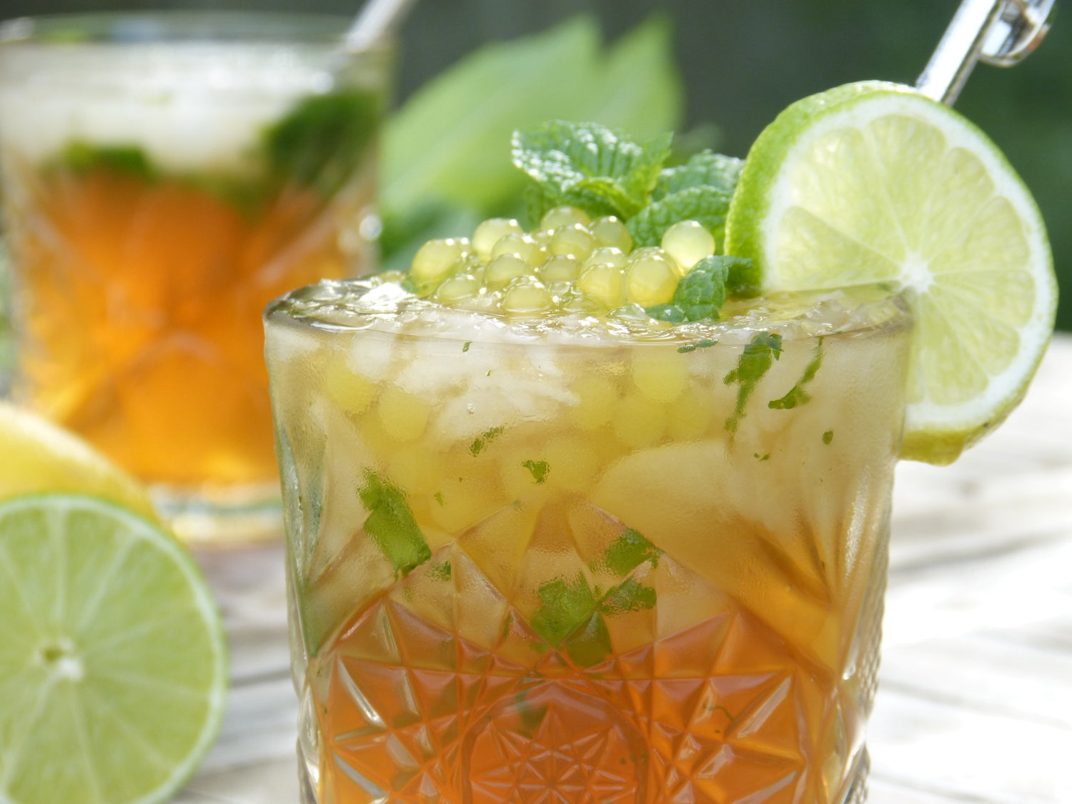 SPHERIKA, lime and lemon spheres