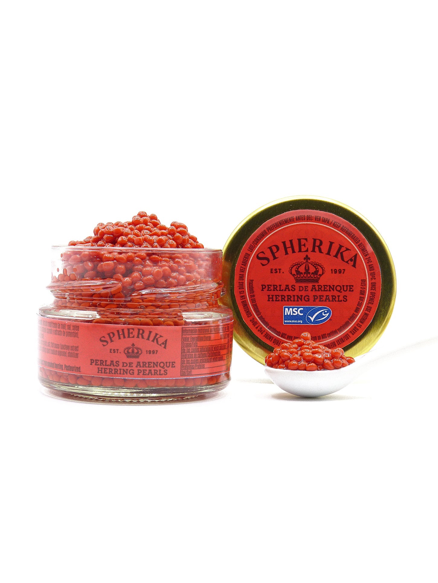 SPHERIKA, red smoked herring spheres 50g