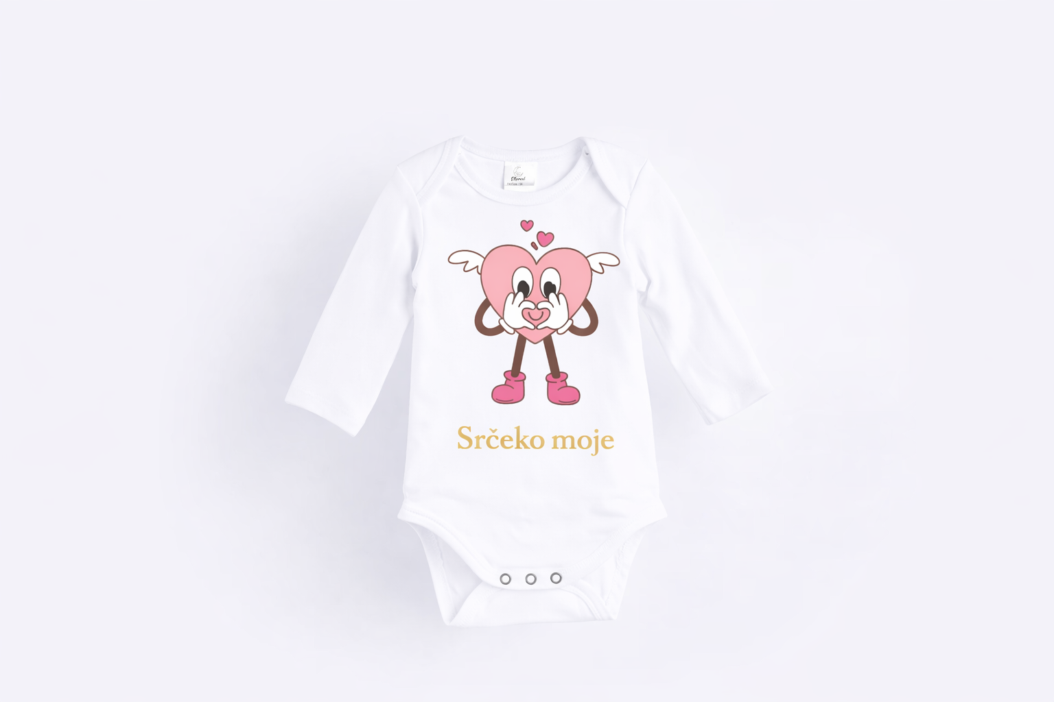 Long Sleeve Bodysuit - Organic Cotton - My Little Heart