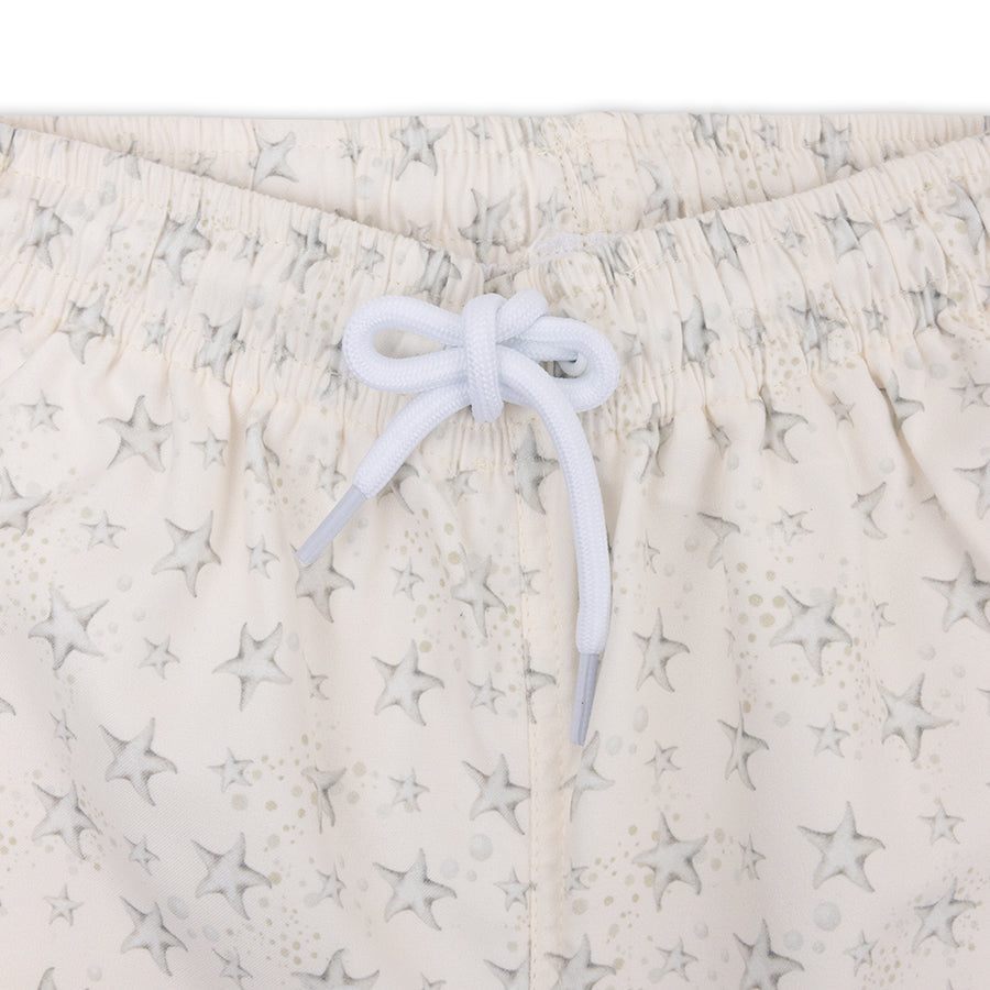 Stars | White UV Swim Shorts for Boys