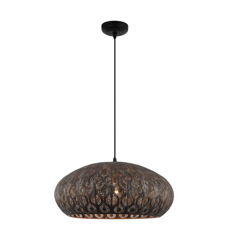 Chericoni Rolo hanglamp, Ø52 cm, zwart design, 1 lichts met E27 fitting, een statementstuk voor moderne interieurs.