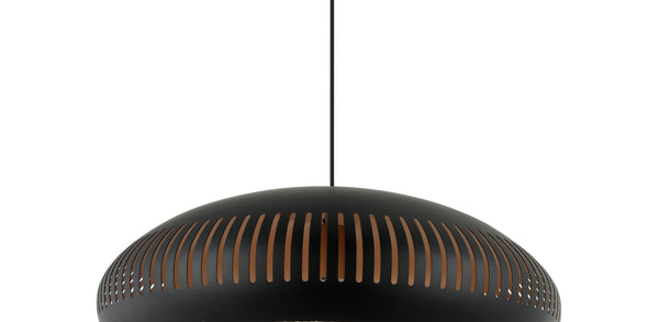 Chericoni Strisce hanglamp, zwart ontwerp, Ø52 cm, 1 lichts en E27 fitting, perfect voor eigentijdse interieurs.