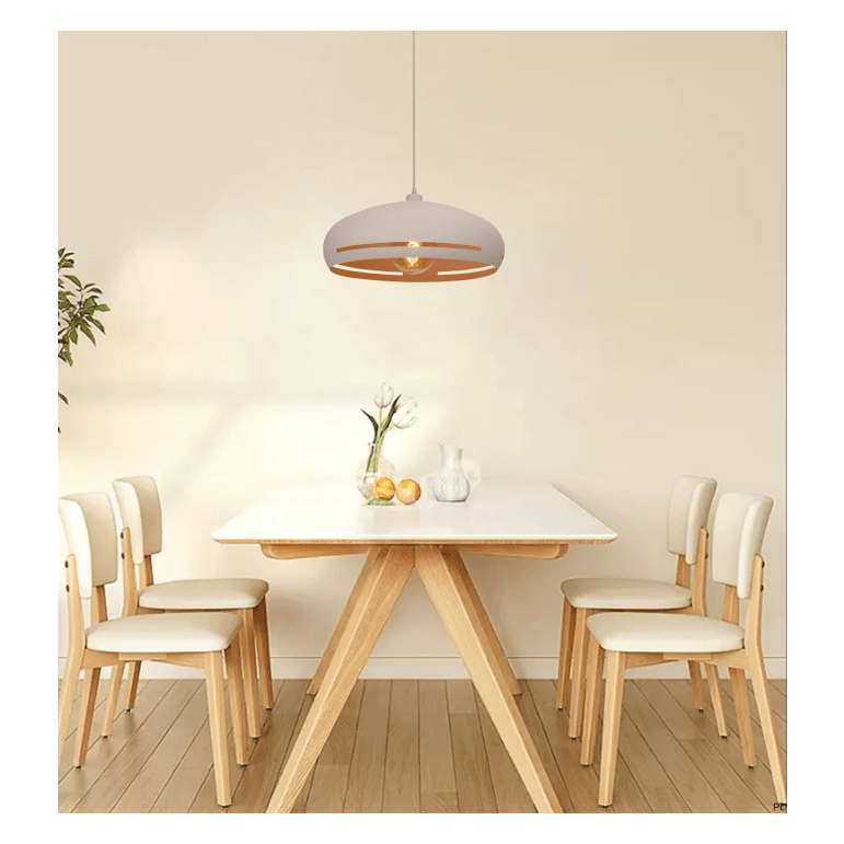 Crèmekleurige Chericoni Striscia Hanglamp Ø 45 cm, met een stijlvol 1 lichts design en E27 fitting.