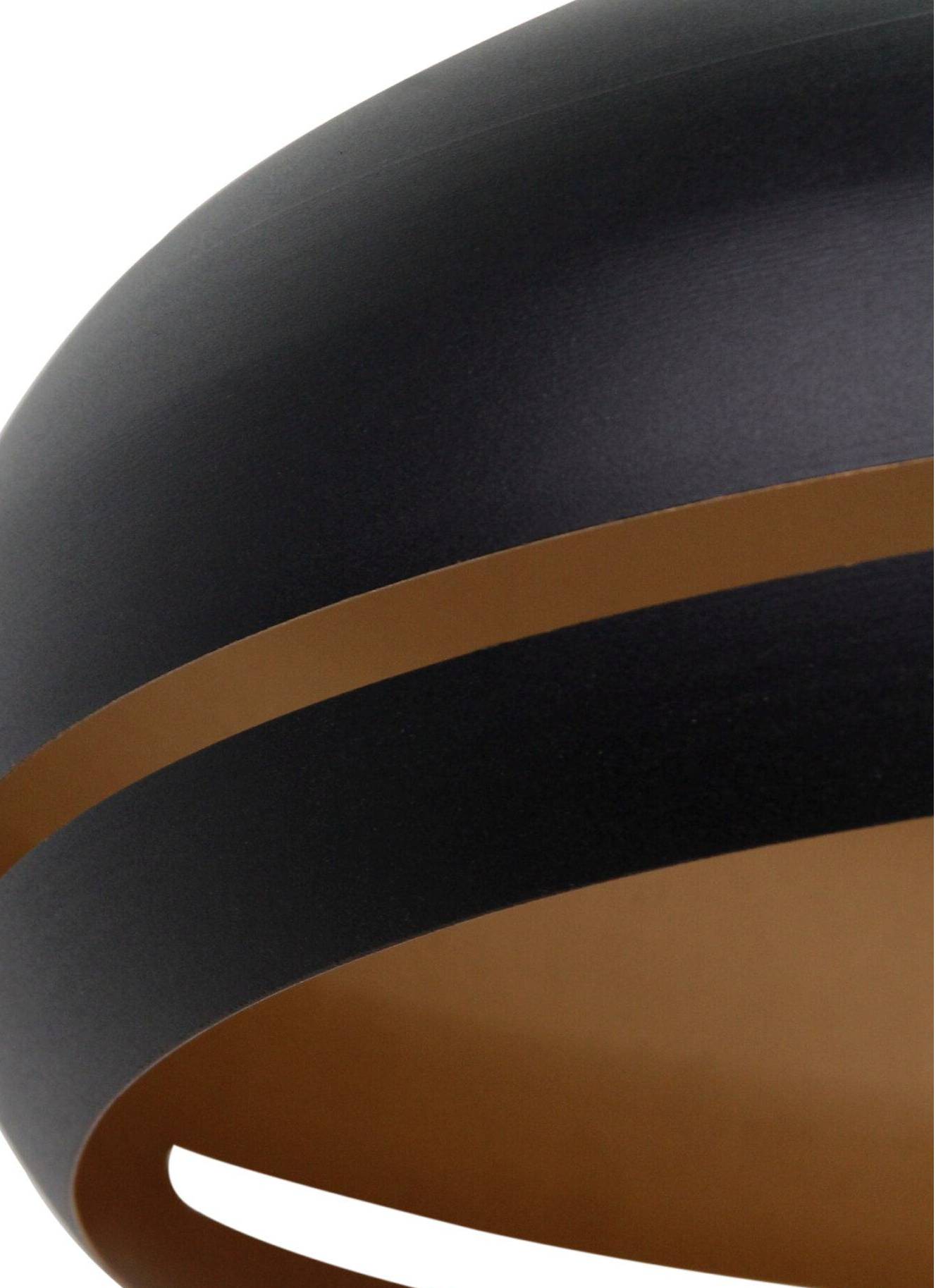 Zwart-gouden plafondlamp Chericoni Striscia Ø 35 cm, ideaal voor een stijlvolle en moderne uitstraling in je interieur.