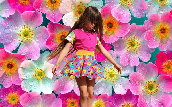 Turquoise Flower Skirt