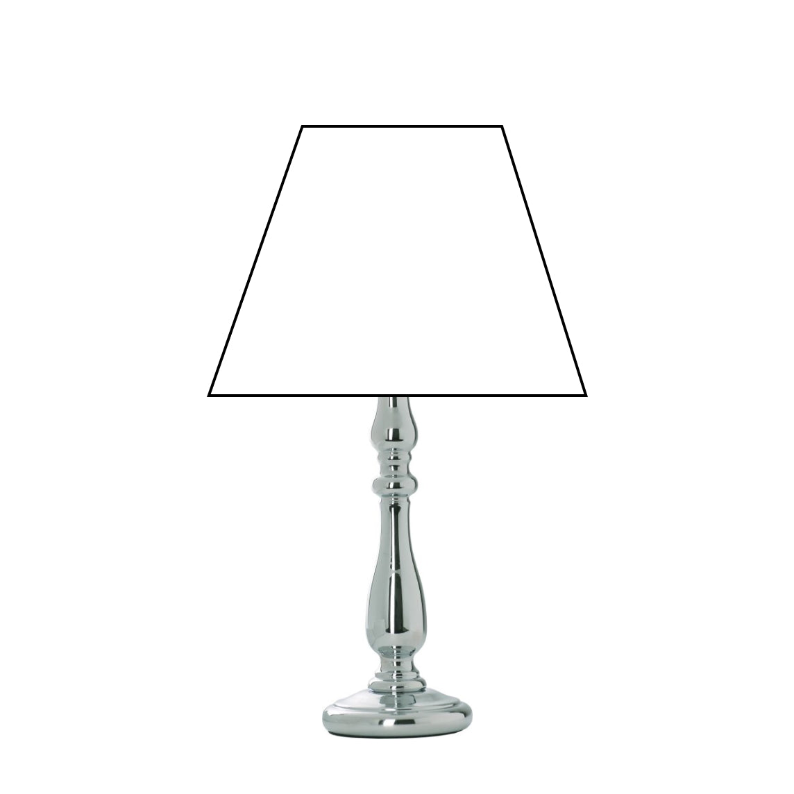 Various Metal Lamp Base Nickel – Timeless Design at 29 cm Height with E27 Socket