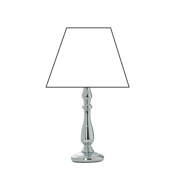 Various Metal Lamp Base Nickel – Timeless Design at 29 cm Height with E27 Socket