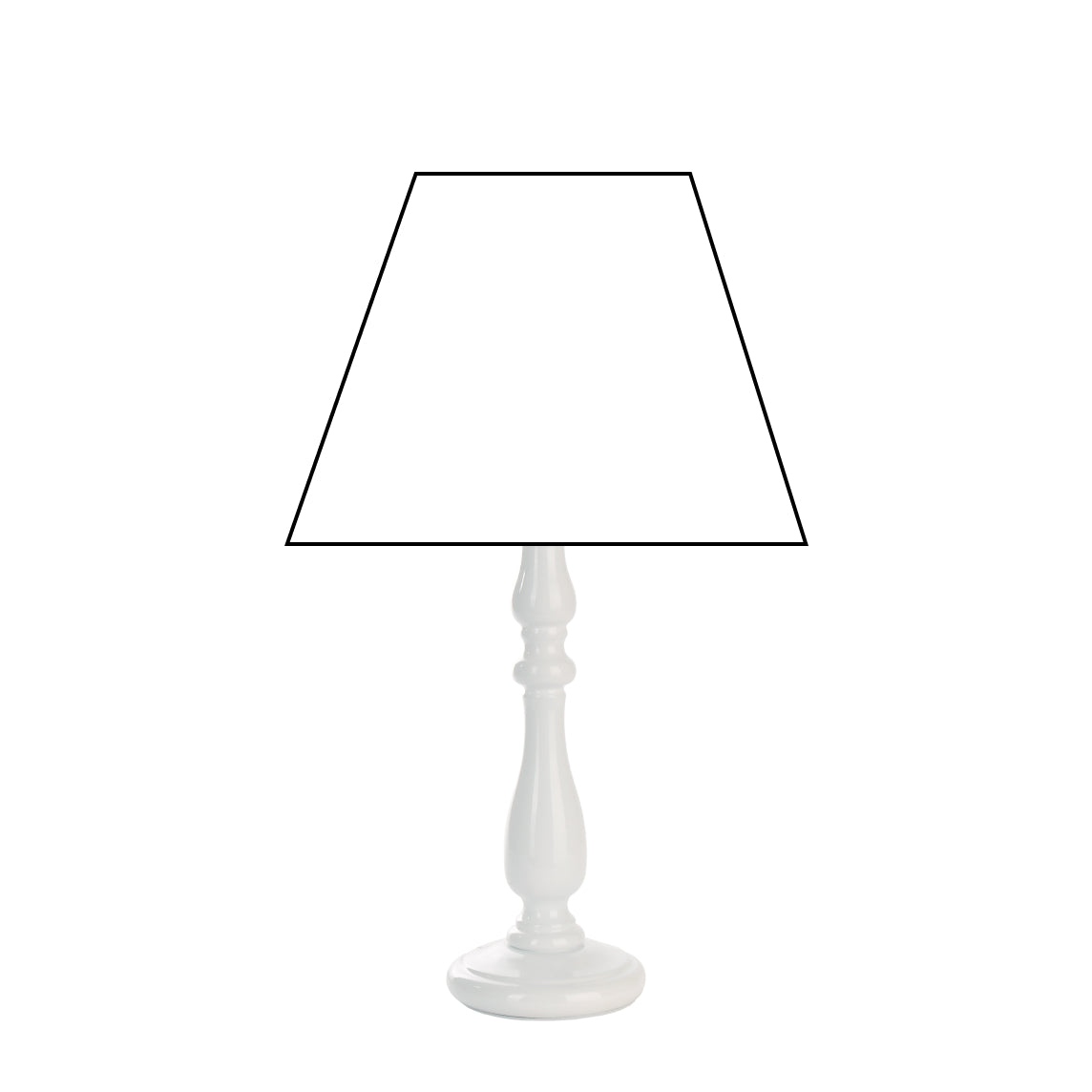 Various Metal Lamp Base White – Classic Design at 29 cm Height with E27 Socket