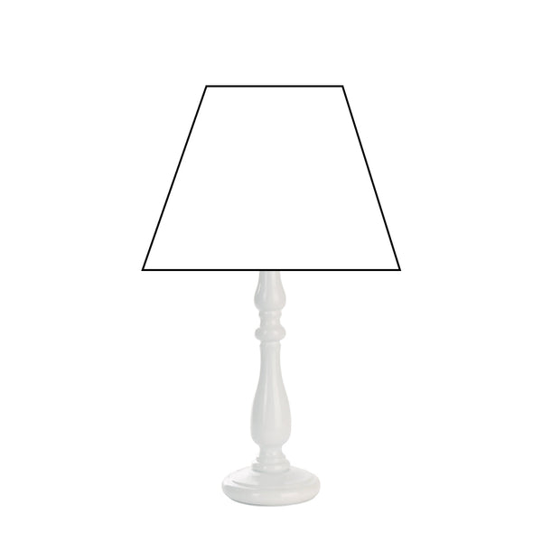 Various Metal Lamp Base White – Classic Design at 29 cm Height with E27 Socket