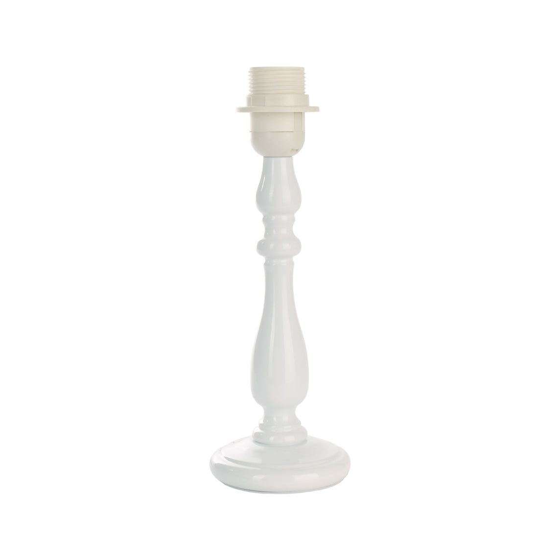 Various Metal Lamp Base White – Classic Design at 29 cm Height with E27 Socket