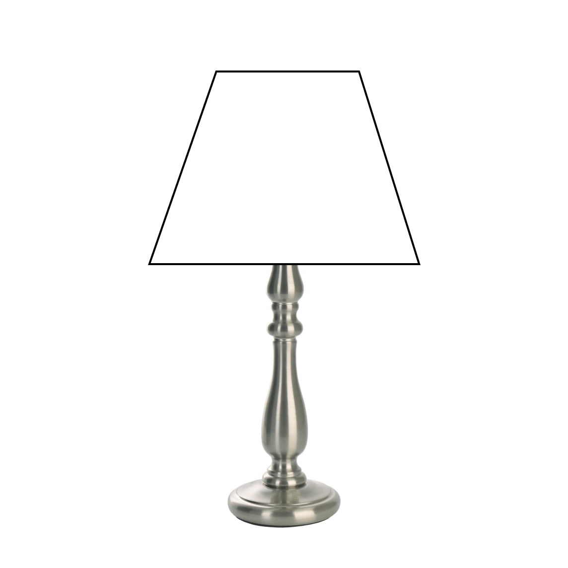 Base Lampada Vari - Nichel Opaco - 29 cm di altezza - Metallo - E27