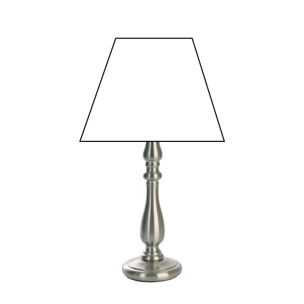 Base Lampada Vari - Nichel Opaco - 29 cm di altezza - Metallo - E27