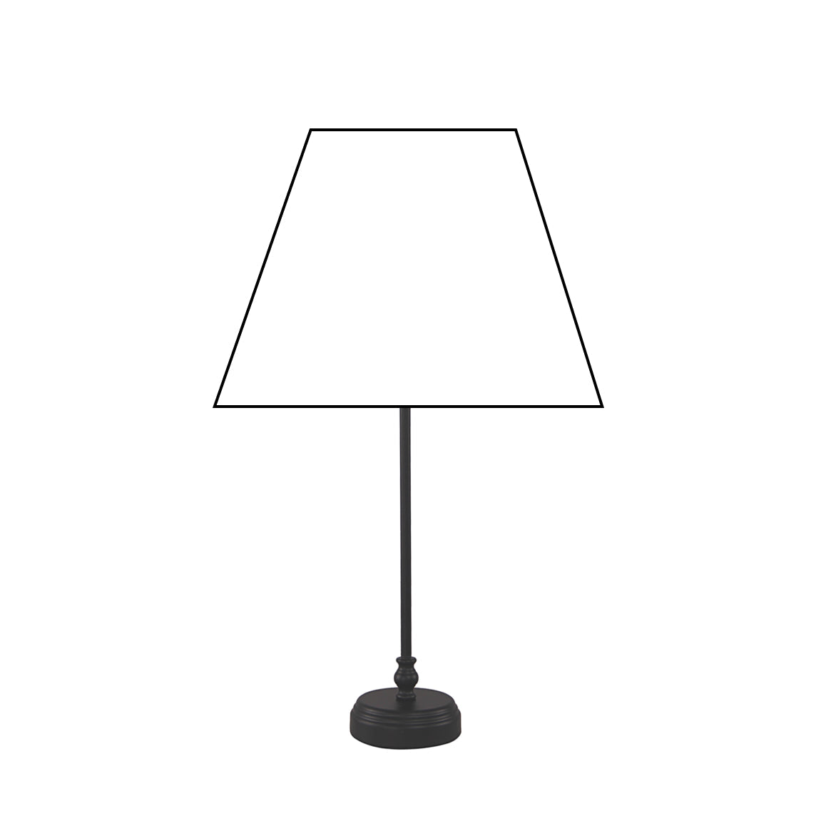 Various Metal Lamp Base in Black – Elegant Base for Your Table Lamp (36 cm)