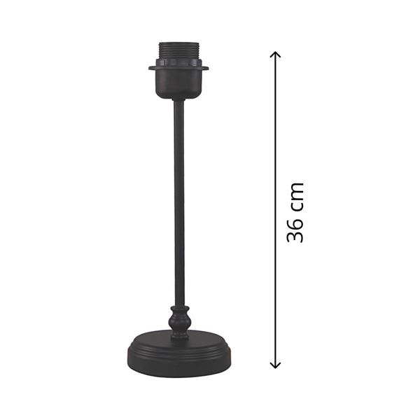 Various Metal Lamp Base in Black – Elegant Base for Your Table Lamp (36 cm)